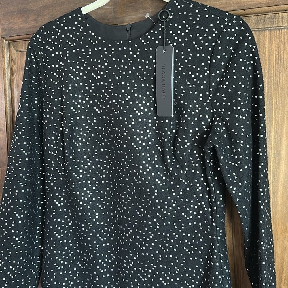 Black Halo Womens DeSoto Sheath Size 10 Black NWT - Picture 5 of 9